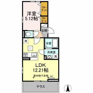 Lead R.E【106号室】の間取り