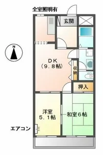 LaVieEnRose (ラヴィアンローズ)【2階】の間取り