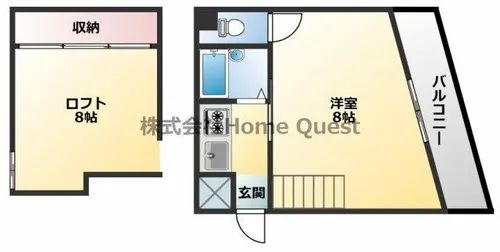 ベルジュネス【5階】の間取り