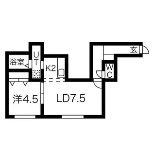 アルファイン南郷【105号室】の間取り