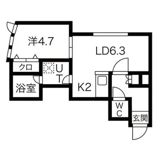 KAZU本通【202号室】の間取り