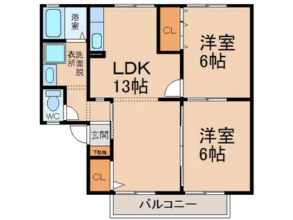 リバーヒルズ【1階】の間取り