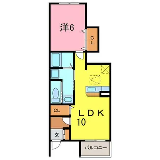 プロムナードかりがね【1階】の間取り