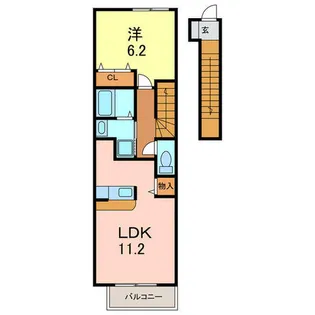 クラーベルⅡ【2階】の間取り