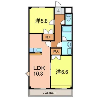 ルミナスハイム【1階】の間取り