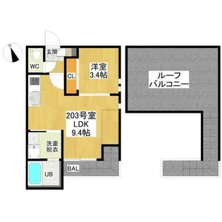 GRANDTIC内田橋【2階】の間取り