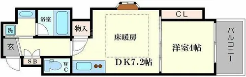 Gladio上町台【9階】の間取り