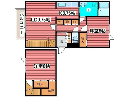 フレックス福住【105号室】の間取り