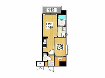 福岡県北九州市小倉北区木町3丁目【マンション】の間取り