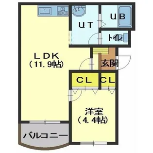 ブルーベル神山【301号室】の間取り