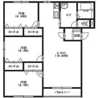 グランディス ビューティー【3階】の間取り