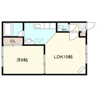 のっぽろハイツ【201号室】の間取り