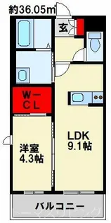 MAST中井 C棟【302号室】の間取り
