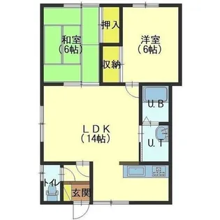 コスモレジデンス港B【2階】の間取り
