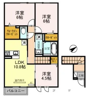 モアナ B棟【2階】の間取り