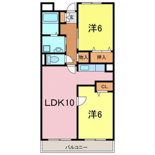 クリスタルウッズ【105号室】の間取り