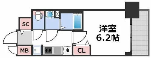 プレサンス堺筋本町ディスティニー【11階】の間取り