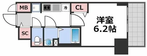 プレサンス堺筋本町ディスティニー【2階】の間取り