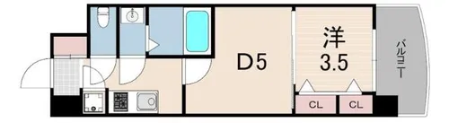 セレニテ神戸ミラクノール【6階】の間取り