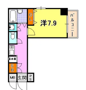 カーサ神戸下山手【6階】の間取り