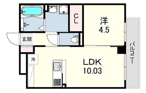 リアン春日野道【1階】の間取り