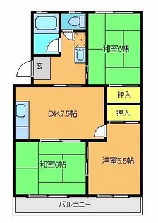 メゾン鹿島Ⅰ【401号室】の間取り