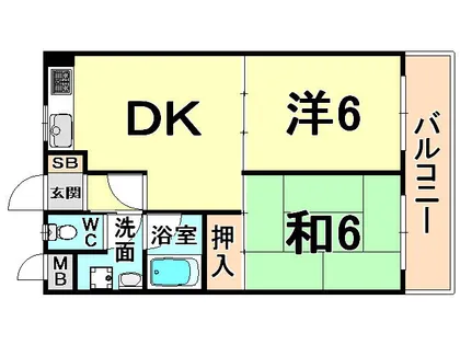 エスパシオ塚口【1階】の間取り