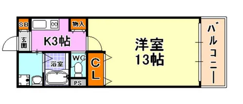 HILLS岡本【1階】の間取り