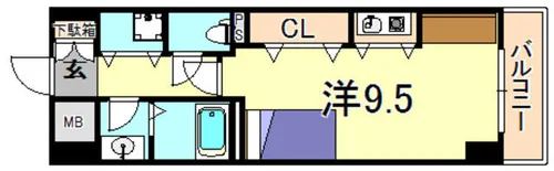 フレックス芦屋【3階】の間取り