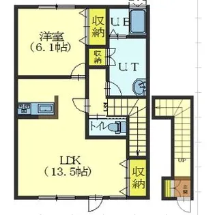 CS HIGASHIYAMA(シーエスヒガシヤマ)【202号室】の間取り