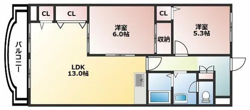 カメリア【302号室】の間取り
