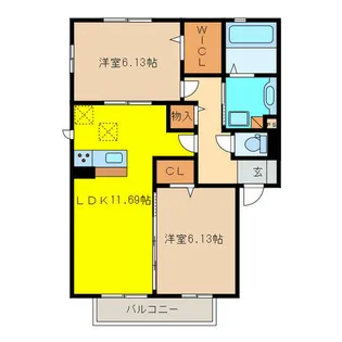サンガーデン【1階】の間取り