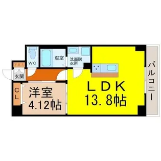 GRANDUKE千代田regaria【8階】の間取り