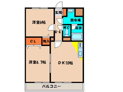 ヴェルドミール西桔梗【5階】の間取り