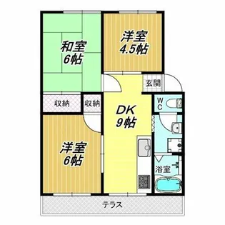 新栄プロパティー喜志Ⅰ【2階】の間取り