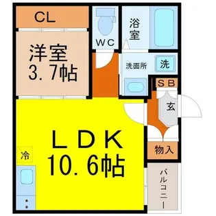 ハーモニーテラス野並VII【3階】の間取り