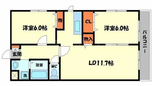 ディアコートタカノ【1階】の間取り