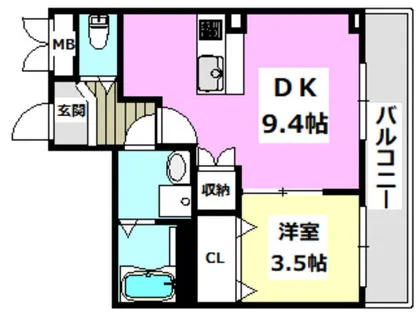 LINOメゾン蔵垣内【202号室】の間取り