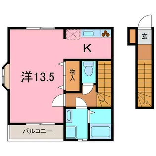 アンプルール リーブル 苗場【2階】の間取り