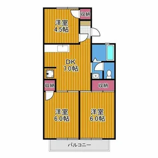 星野ハイツ【2階】の間取り