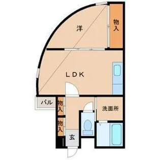 Y’sコート蘭びっく【3階】の間取り