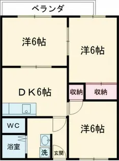 MARE岸和田 WEST【201号室】の間取り