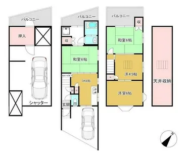 京都府京都市左京区一乗寺馬場町【一戸建】の間取り