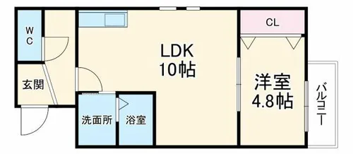 フリーディオ門真Ⅴ【4階】の間取り