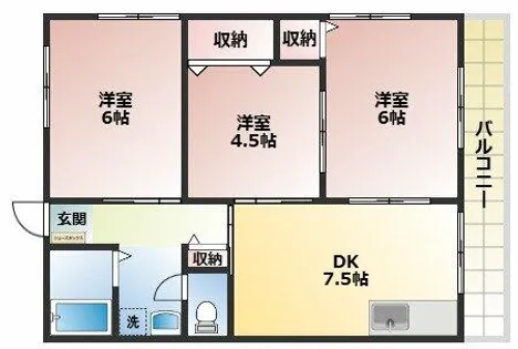 シャトレ北川【301号室】の間取り