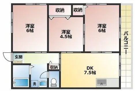 シャトレ北川【301号室】の間取り