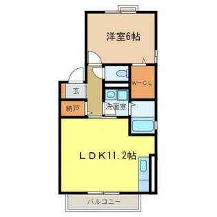 リビングタウン狭山池公園【E201号室】の間取り