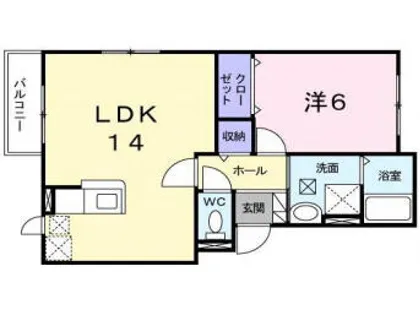 パープル桔梗【202号室】の間取り