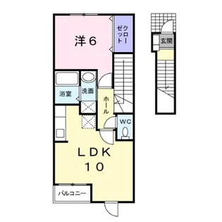 prim rose F【202号室】の間取り