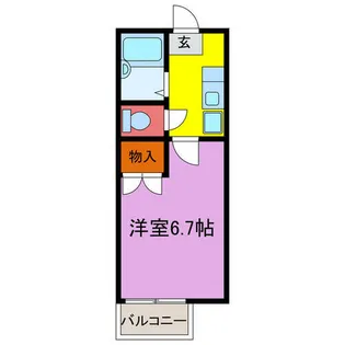 キャトルセゾン福崎【103号室】の間取り